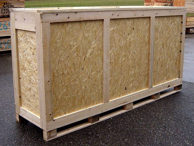 Caisse en bois pour le transport maritime