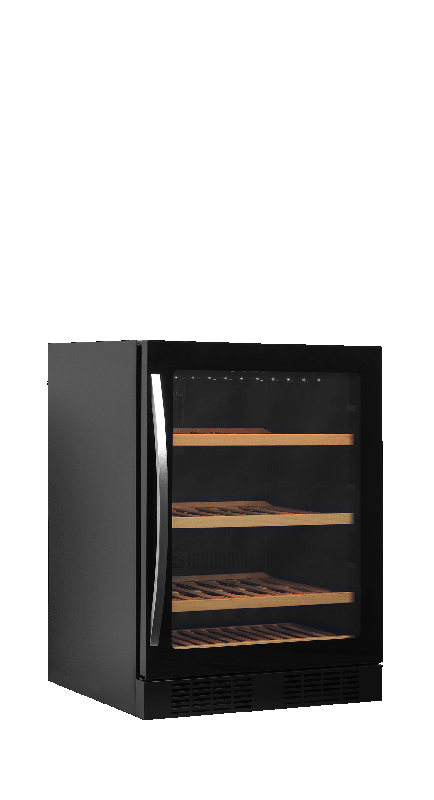 Cave à vin vitrée sans cadre TFW200-F - Porte élégante, étagères en bois et éclairage LED - TEFCOLD_0