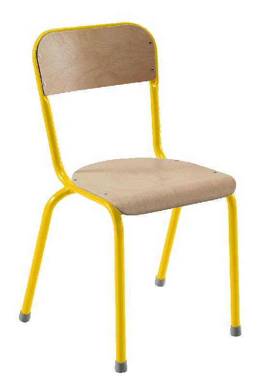 CHAISE 4 PIEDS ATLAS ANTIBRUIT T6 JAUNE 1023_0