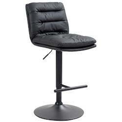 CLP Tabouret de bar Damar similicuir Noir /Noir - noir polyester 322909_0
