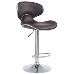 Décoshop26 - Tabouret de bar chaise de bar hauteur réglable avec repose pieds en synthétique marron et métal  10_0001153 - marron 3000698669609_0