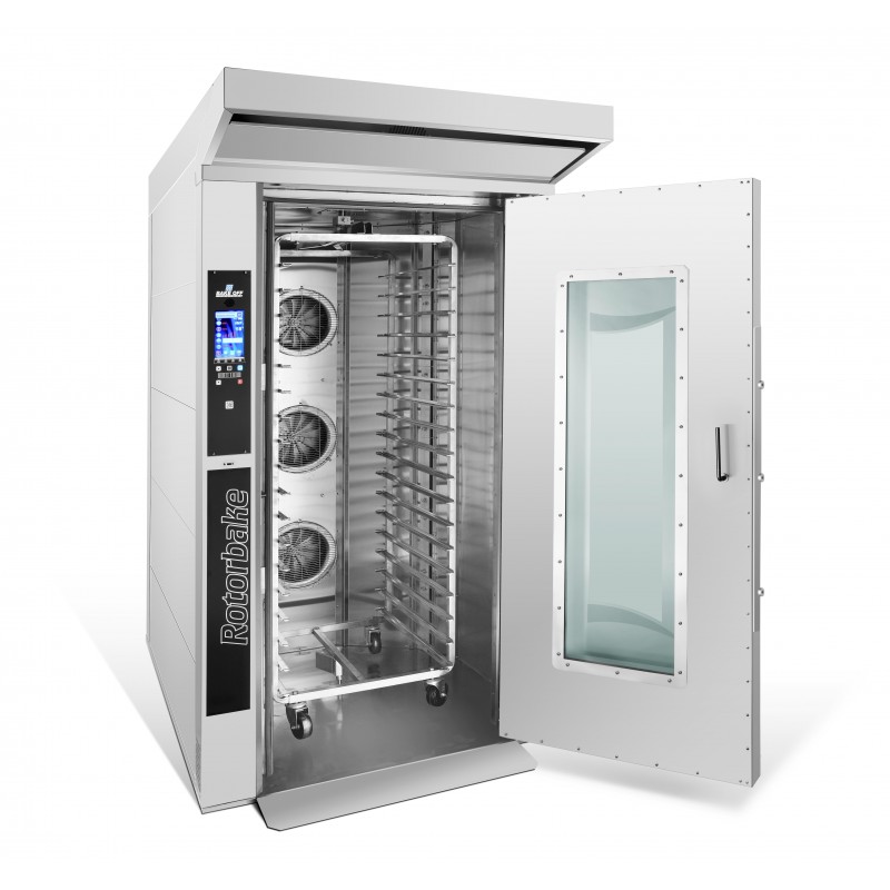 Four rotatif à gaz 18 Niveaux 600x800 - GAMME ROTORBAKE VISION T8V18 - pour boulangeries avec commandes tactiles et 250 programmes_0