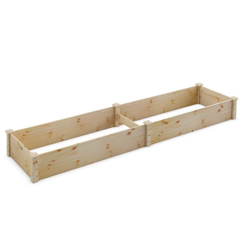 Helloshop26 - Carré potager lot de 1 potager surélevé 240 x 60 x 25 cm grand volume pour légumes fleurs ambiance naturelle en bois 20_0011032 - Bo_0
