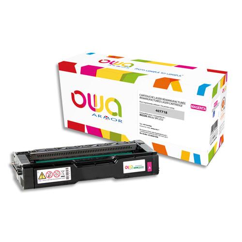 Owa cartouche compatible laser magenta Ricoh 407718 - toner remanufacturé haute capacité - 6000 pages_0
