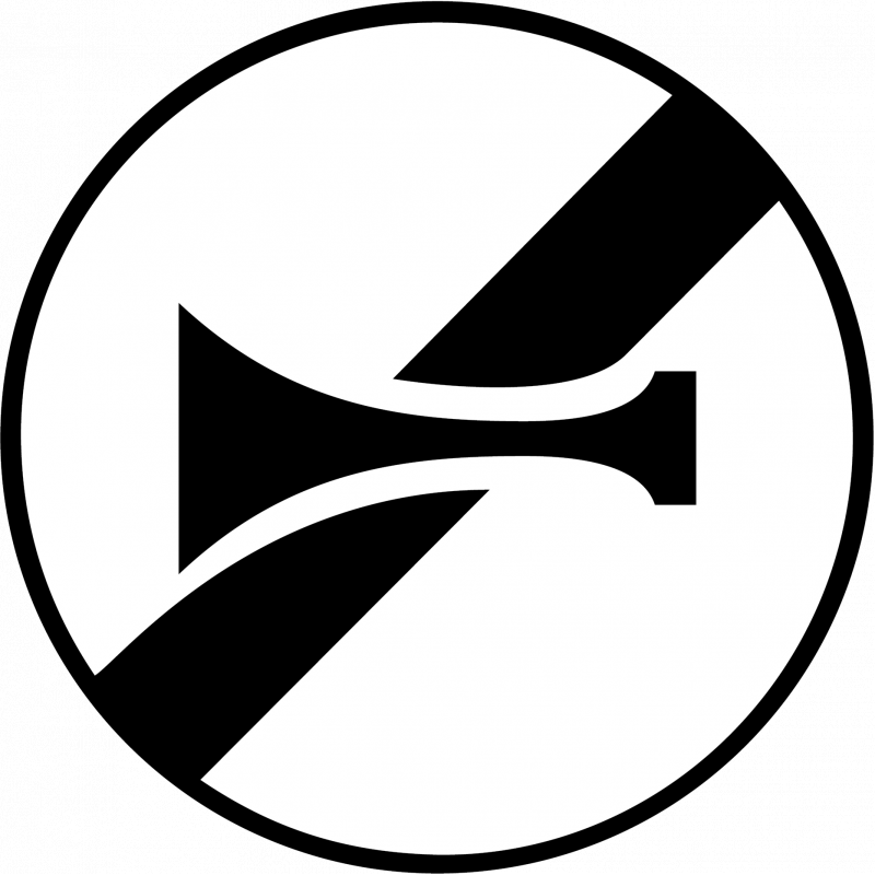 Panneau d'interdiction B35 - Fin d'interdiction de l'usage de l'avertisseur sonore - gamme Innov - WP Signalisation_0