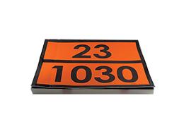 Panneau orange 30×40 cm avec numéros vinyle - code de danger et numéro ONU - Référence 46437T_0