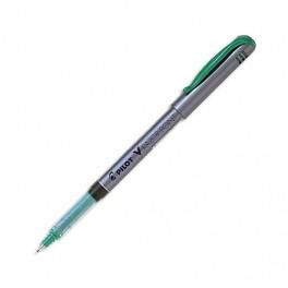 PILOT STYLO FEUTRE POINTE ULTRA-FINE BAGUÉE MÉTAL ENCRE LIQUIDE VERTE CORPS PLASTIQUE V-RAZOR POINT