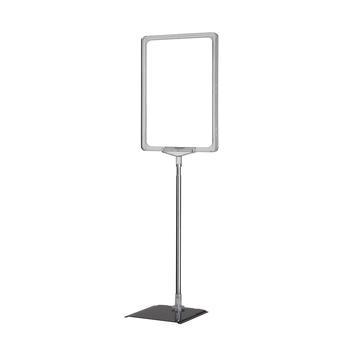 Porte-affiches sur pied série A - A5 - Transparent, hauteur extensible 320 à 620 mm_0