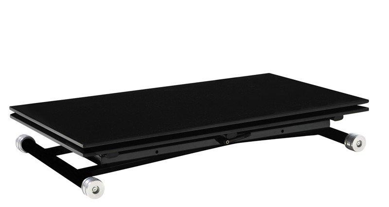 Table basse free noir brillant relevable extensible ...