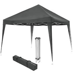 Tectake Tonnelle pliable Linosa 3x3m - gris - 404876 - gris polyester 404876_0