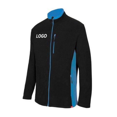 VESTE POLAIRE BICOLORE MIXTE PUBLICITAIRE VELILLA NOIR/BLEU - MARQUAGE BRODERIE
