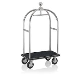 Chariot à bagages base noire - 113 x 62 x 191 cm - WAS Germany - noir inox 3325 005_0