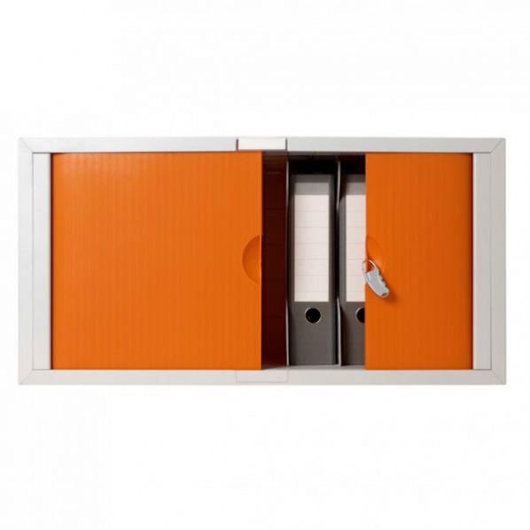 Armoire à portes battantes EASYBLOC - Portes oranges - 10 coloris disponibles - Marque Rolléco_0