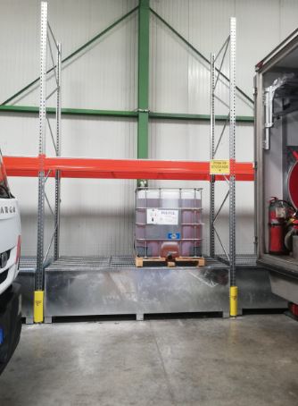 Bac de rétention métal dédié au stockage des hydrocarbures, solvant et autres produits dangereux_0