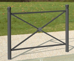 Barrières urbaines élégantes - 2 dimensions, 3 cadres et 4 styles de pommeaux_0