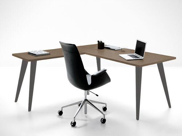 Bureau individuel avec retour pieds design_0
