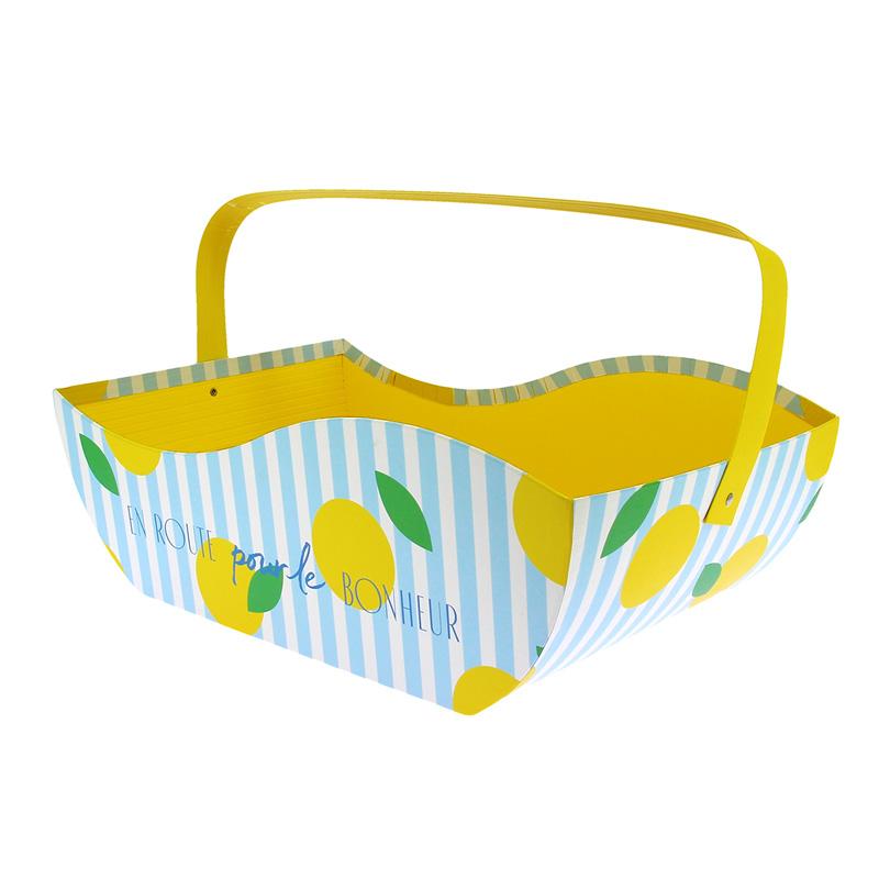 Corbeille carton anse rabattable Bonheur 36x23 -_0