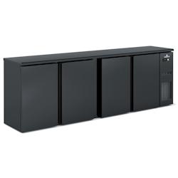 CORECO Arriere Bar 4 Portes Pleines - +2/+8 - 2565X530X820/880 - Exterieur Acier Galvanise Plastifie Noir - Capacite 650L SB-250 - noir SB-250_0