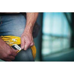 Dymo ruban rhino 19mmx5,5m noir/jaune vinyle flexible et résistant 18433_0