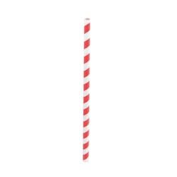 ECOLOMIQUE - 500 Pcs - Chalumeau papier rouge/blanc - Idéal pour smoothies, pratique et léger - ECO210CHP8R2T - rouge papier ECO210CHP8R2T_0