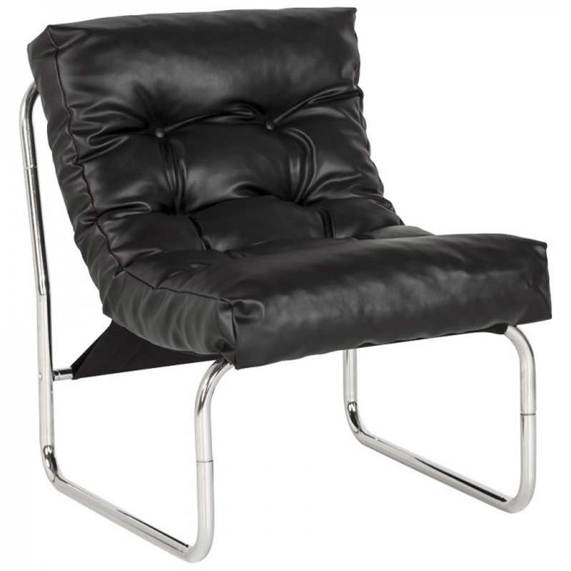 FAUTEUIL DESIGN CLIP 76CM NOIR - PARIS PRIX_0