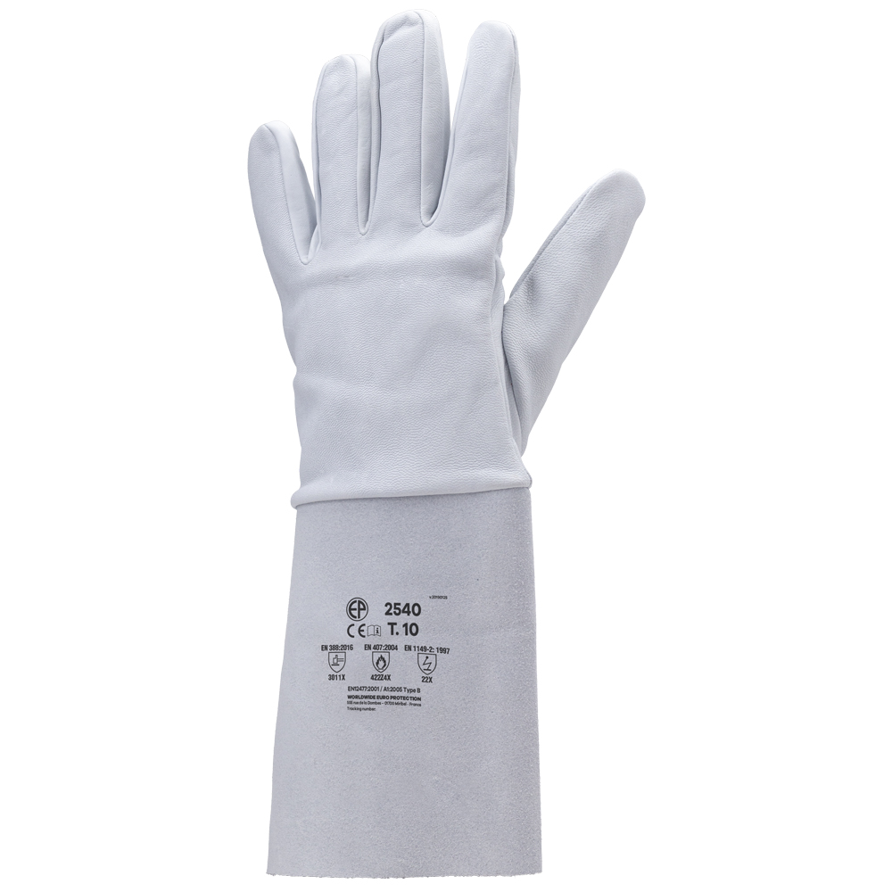 Gants soudeur tig, cuir pleine fleur d'agneau avec manchette - pmcfr60 - coverguard_0