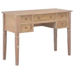 Helloshop26 - Bureau table meuble travail informatique marron 109,5 cm bois 0502120 - 3002297557707_0