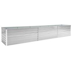 Helloshop26 - Jardinière lit surélevé plantes fleurs jardin 480 x 80 x 45 cm acier galvanisé gris 02_0001123 - 3000074821539_0