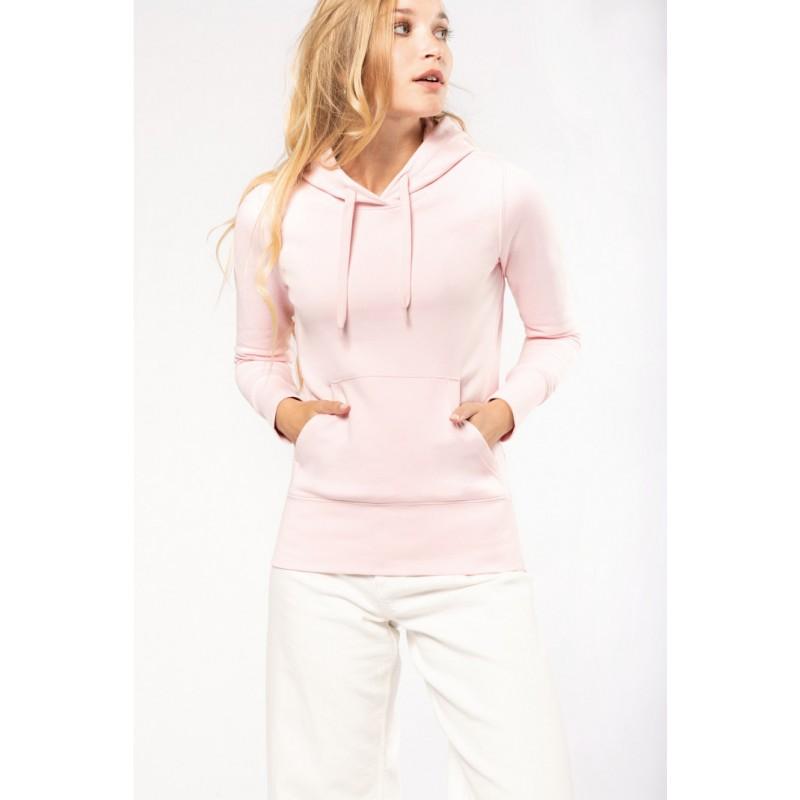 K4028 - Sweat-shirt écoresponsable à capuche pour femme - Coton biologique et polyester recyclé_0
