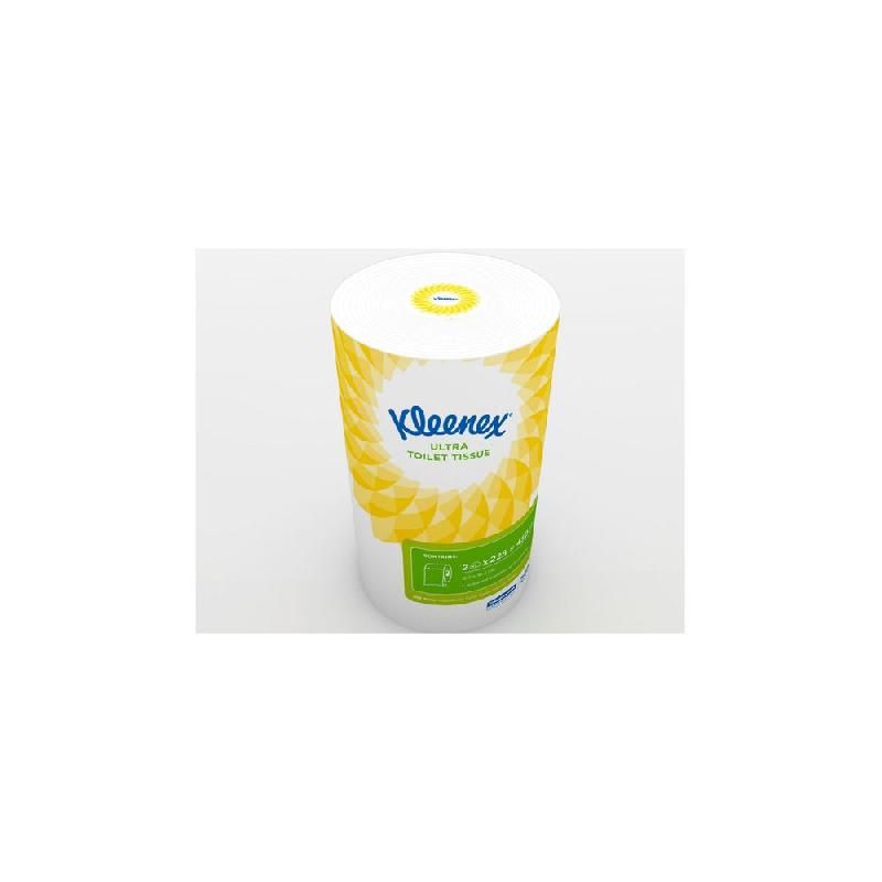 KLEENEX® PAPIER TOILETTE ULTRA DOUBLE ÉPAISSEUR  ROULEAU 225 FEUILLES - BLANC