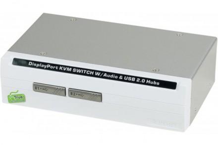 KVM DISPLAYPORT - Supporte souris et claviers USB - Partage USB 2.0 et audio - Garantie 2 ans_0