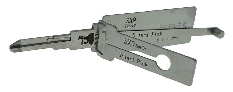 Lishi SX9+ - Crocheteur et décodeur 2-en-1 Mr Li pour serrures automobiles avec profil de lame SX9_0