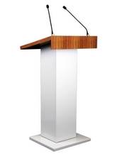 Pupitre de conférence Millecia Ligne Premium - bois haut de gamme, personnalisable, fabrication française_0