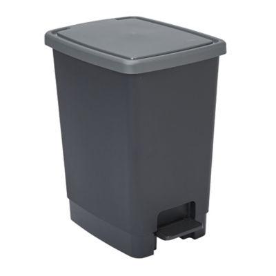 Poubelle à pédale 30 L Flat Bin, coloris noir_0