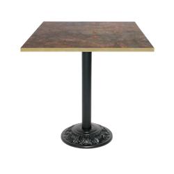 Restootab - Table style bistrot 70x70cm rouille underground chants laiton - marron TB-VRS-7070M-UND.ROU-LAI_0