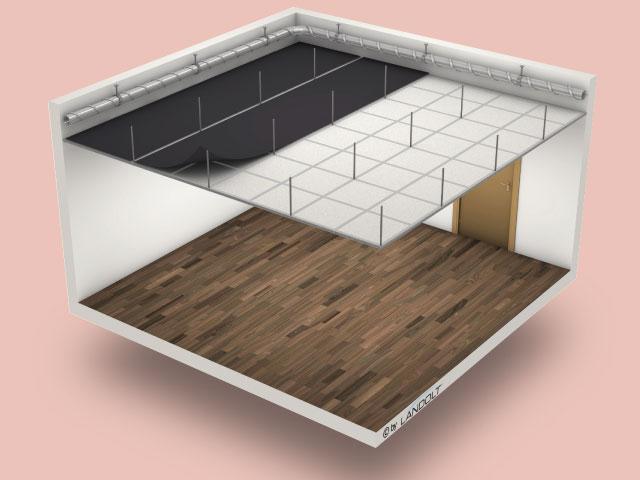 Non-tissé pour plafond anti-poussière et acoustique - Contraphon FR - non-feu M1_0