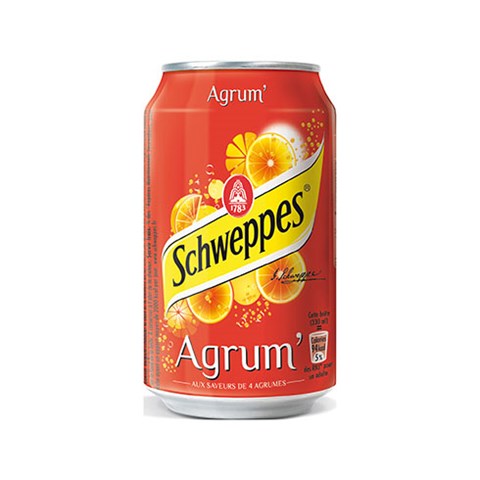 SCHWEPPES AGRUMES CANETTE 33 CL - CARTON DE 24 - SCHWEPPES