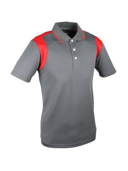 SINGER - Polo gris/rouge - Taille XL - 100% polyester Cooldry® - Design exclusif Singer® Safety_0