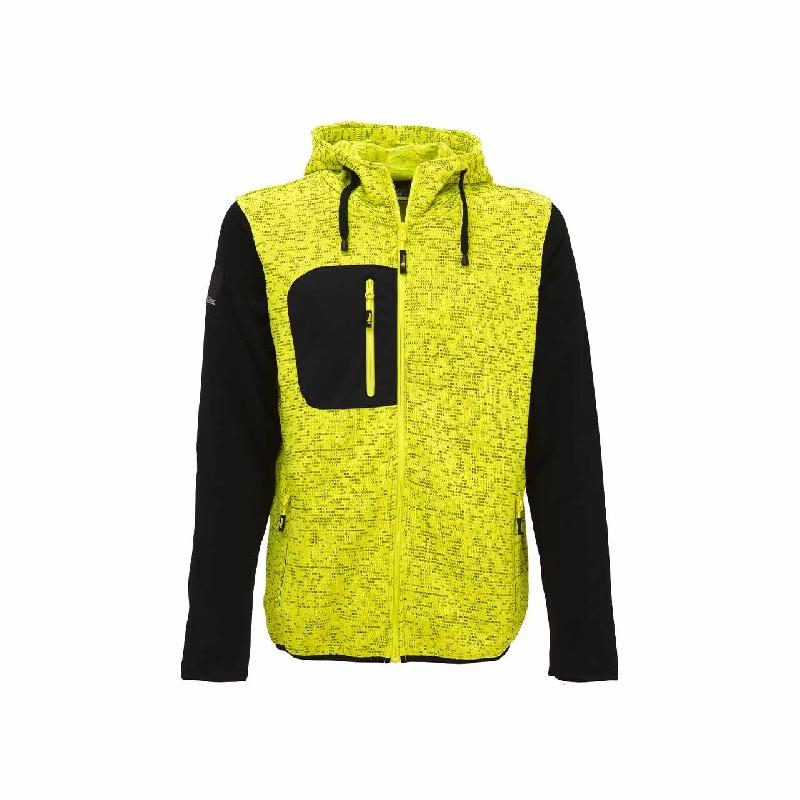 Sweat polaire design fluo à zip - SWZPRBJNFL-UP03_0