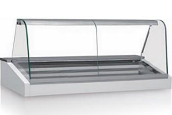 Vitrine réfrigérée positive à poser - Plateau incliné - Température +2°C à +8°C - Modèles de 990 mm à 1700 mm_0