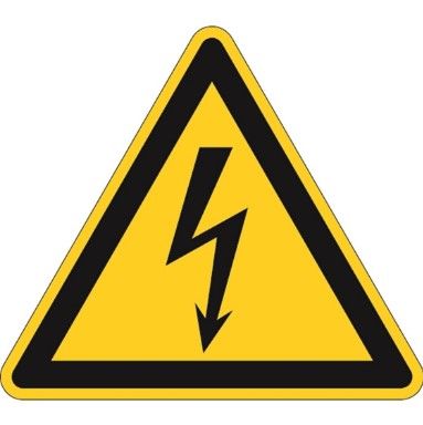 W012sol - marquage au sol pour entrepôt - Danger électrique - Direct Signalétique - côté de 500 mm_0