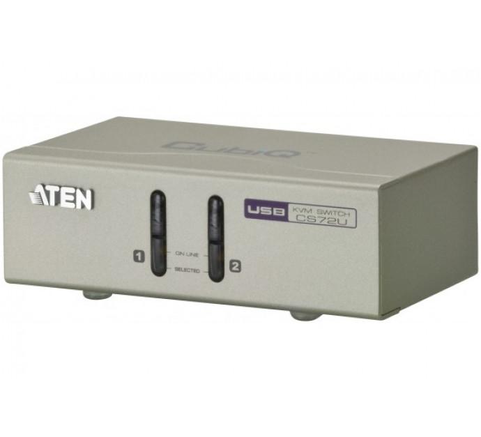 Aten cs72u kvm 2 ports vga/usb/audio + cables 52372_0