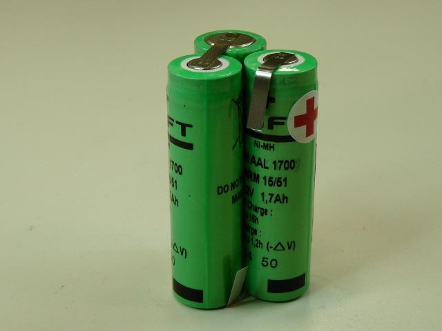 BATTERIE NIMH 3X AA 3S1P ST3 3.6V 1.7AH T2_0