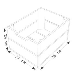 Bl2-pi27 - caisse en bois Simply à Box - L36 x H20 x P27 cm - bac de stockage incliné à 25° - fabriqué en France_1