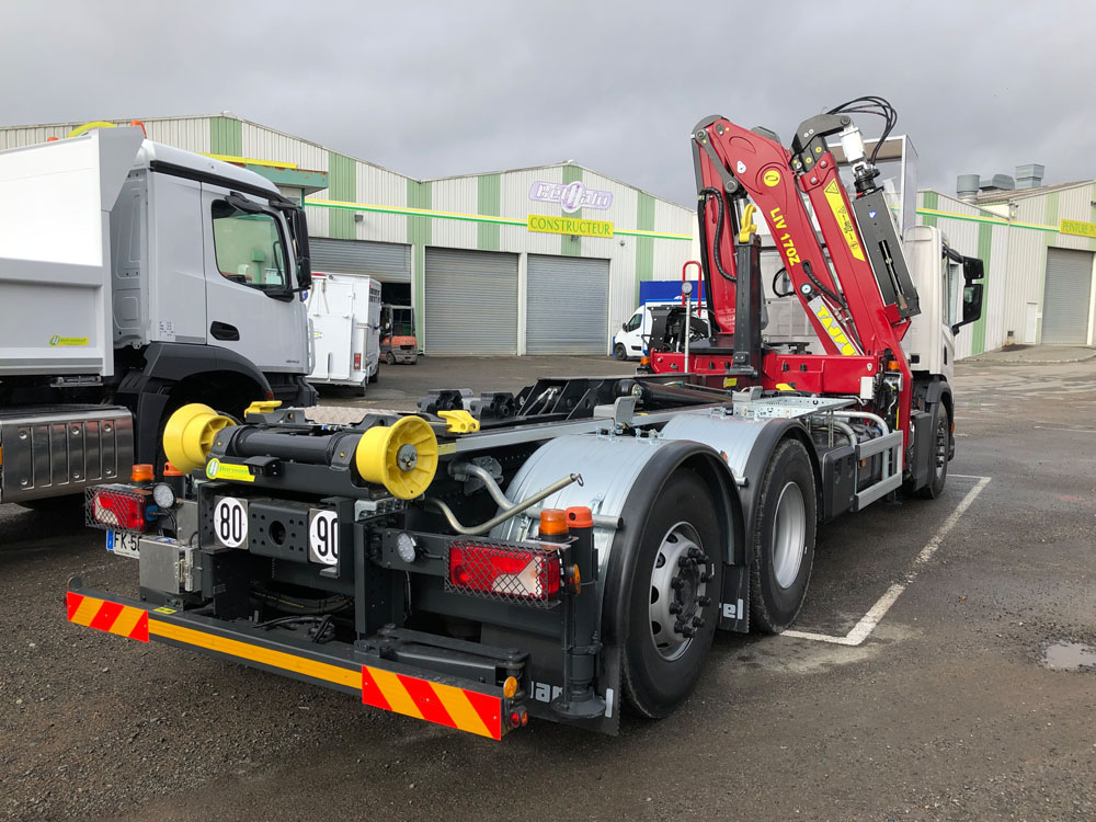 Bras amovible de capacité 2t à 26t pour camion de collecte des dechets système multi-caissons - hpc_0