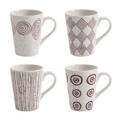 Coffret de 4 mugs Palawan 37 cl terra -  Rouge Rond Porcelaine Table Passion - rouge porcelaine 3106232781346_0