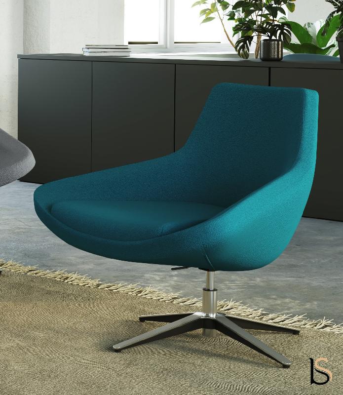 Fauteuil Lounge pivotant Storn - Mobel linea. - Bleu, Standard_1