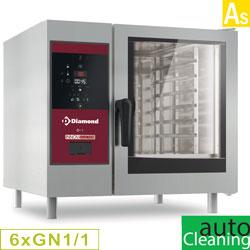 Four mixte gaz vapeur avec boiler et convection - 6 niveaux GN 1/1 - Cleaning version AS - SBGS/XC-06_0