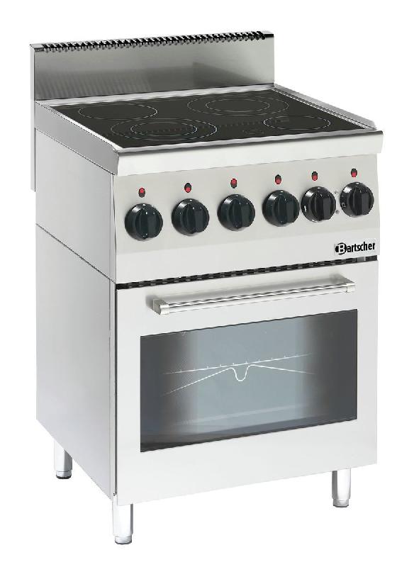Fourneau vitrocéramique 600 mm - 4 zones radiantes - Four multifonction BARTSCHER_0
