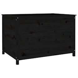 Helloshop26 - Jardinière bac lit surélevé plantes fleurs terrasse jardin de jardin 119,5 x 82,5 x 78 cm bois de pin massif noir 02_0039334 - 300021_0
